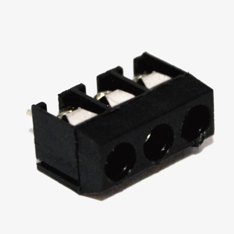 3 Pin PCB Mount Terminal Block (Screw type) - 5mm Pitch (Black ...